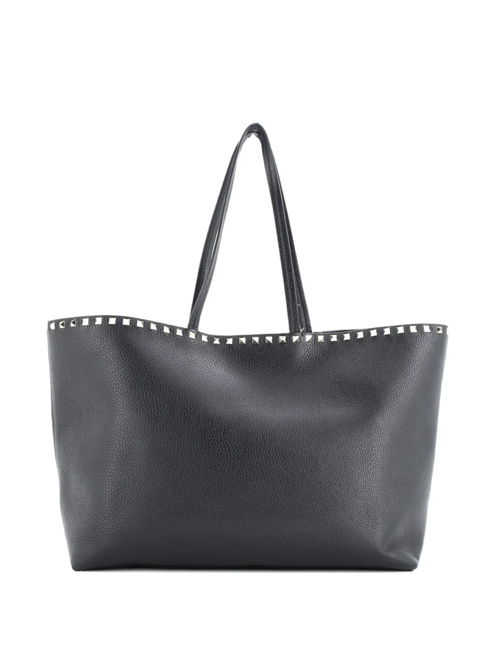 Valentino Garavani Pre-Owned Rockstud Shopper Leather Large tote bag - Nero