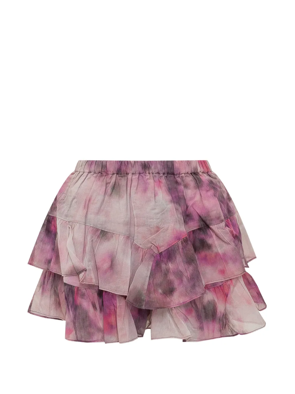 MARANT ÉTOILE cadia printed ruffled mini skirt - Rosa