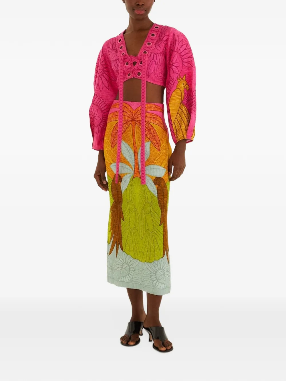 FARM Rio Blouse met ringlets Roze