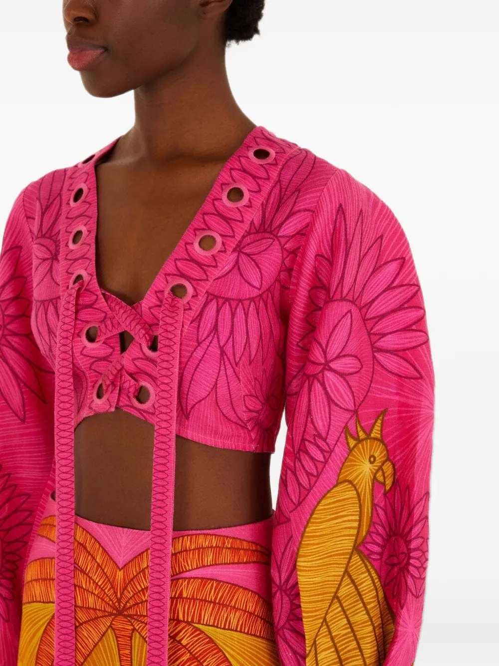 FARM Rio Blouse met ringlets Roze