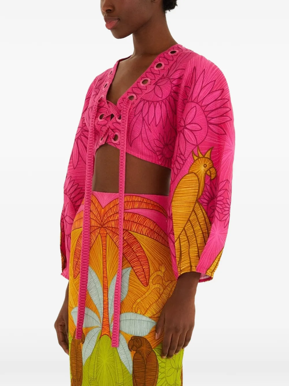 FARM Rio Blouse met ringlets Roze