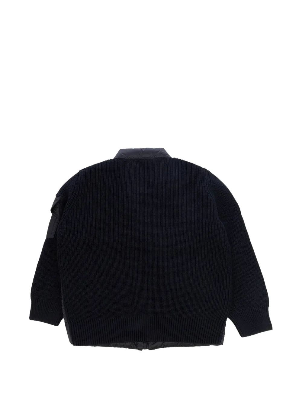 Moncler Enfant Jack met rits en gewatteerde voorkant Blauw