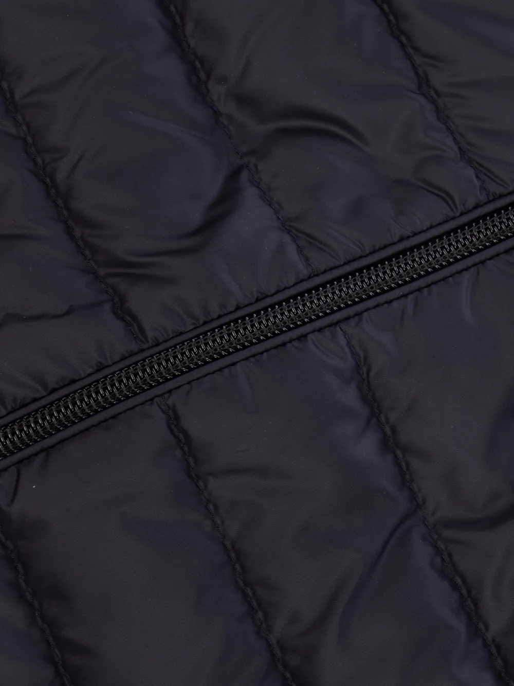 Moncler Enfant Jack met rits en gewatteerde voorkant Blauw