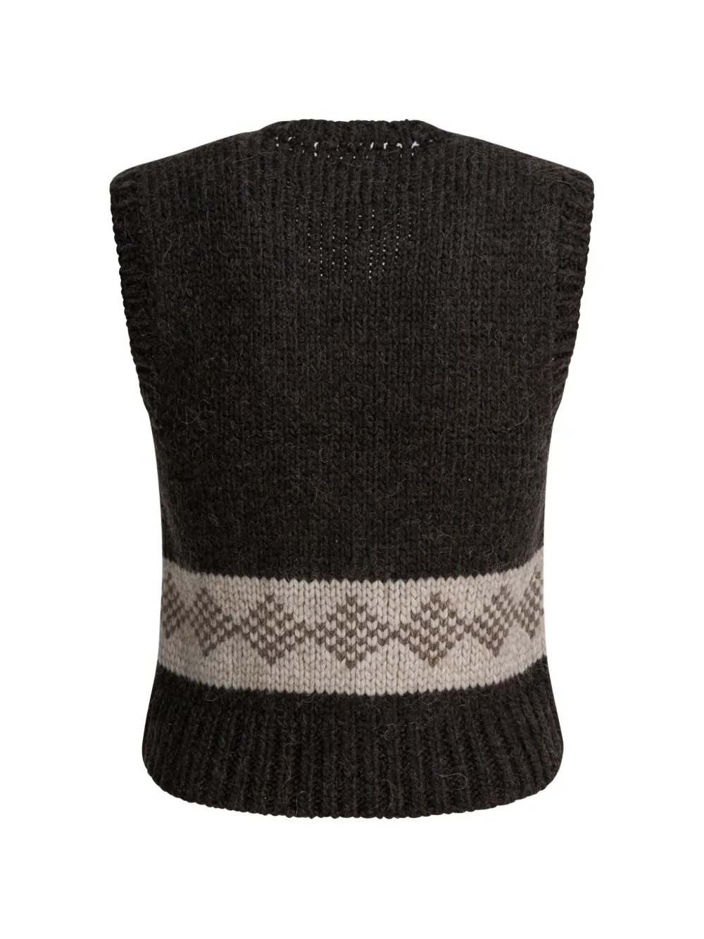  Filson Zip-up Patterned-intarsia Vest - Brown 