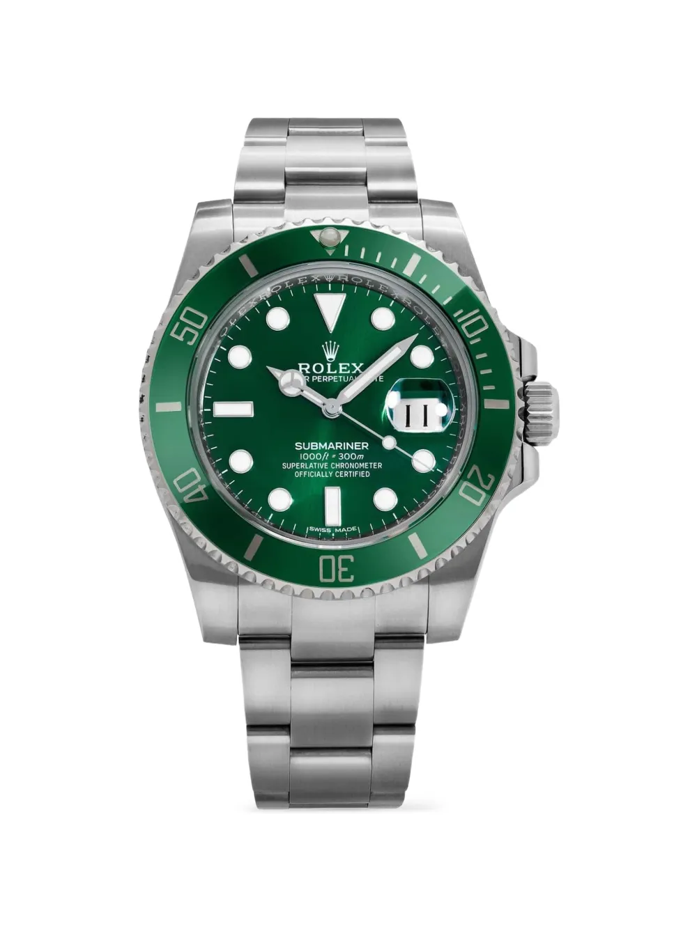 Rolex Orologio Submariner 40mm con corona a vite 2015 - Argento