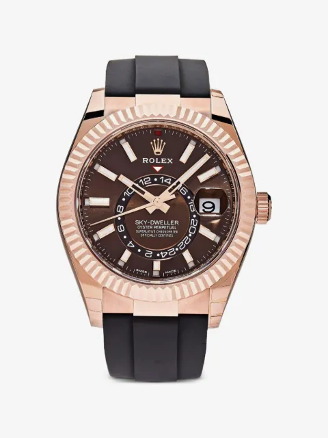 Rolex 2024 Sky-Dweller Armbanduhr mit geriffelter Lünette 42mm