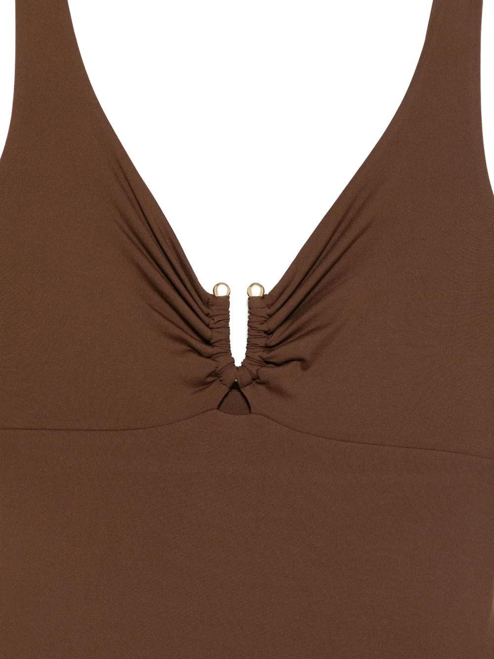 Fisico Appliqué-detail Swimsuit - Brown 