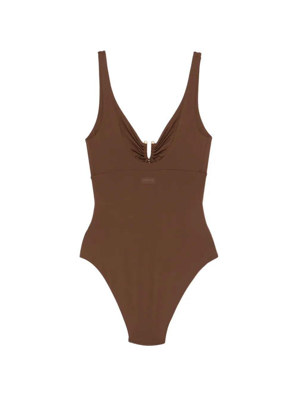  Fisico Appliqué-detail Swimsuit - Brown 