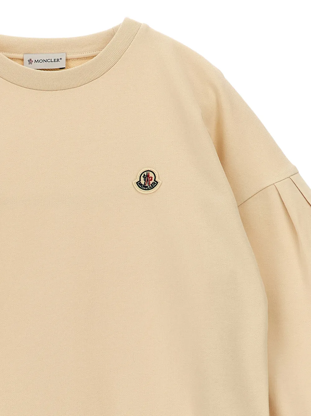 Moncler Enfant Sweaterjurk met geplooide mouwen Beige