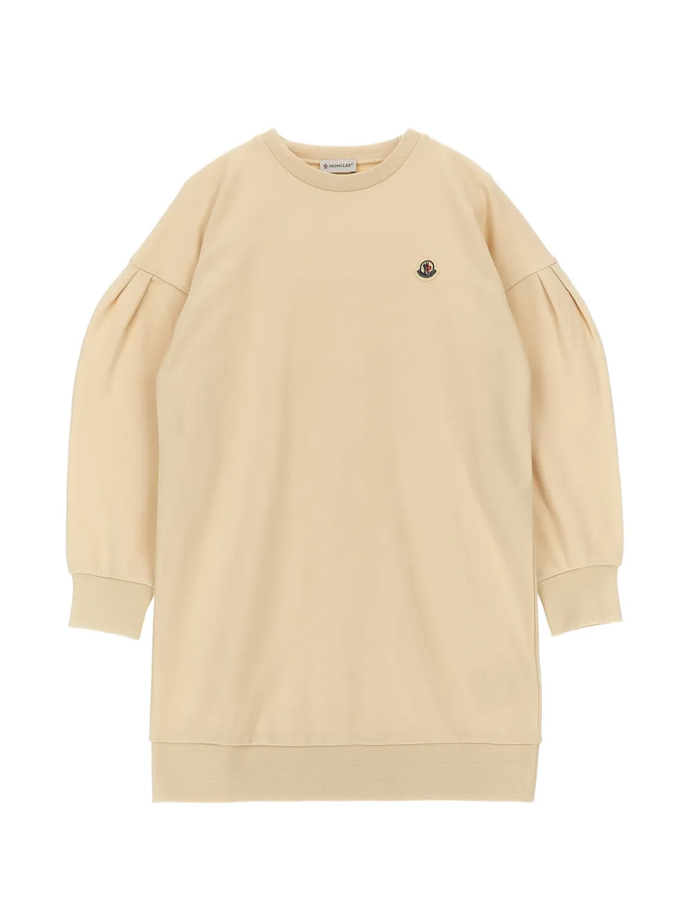 Moncler Enfant Sweaterjurk met geplooide mouwen Beige