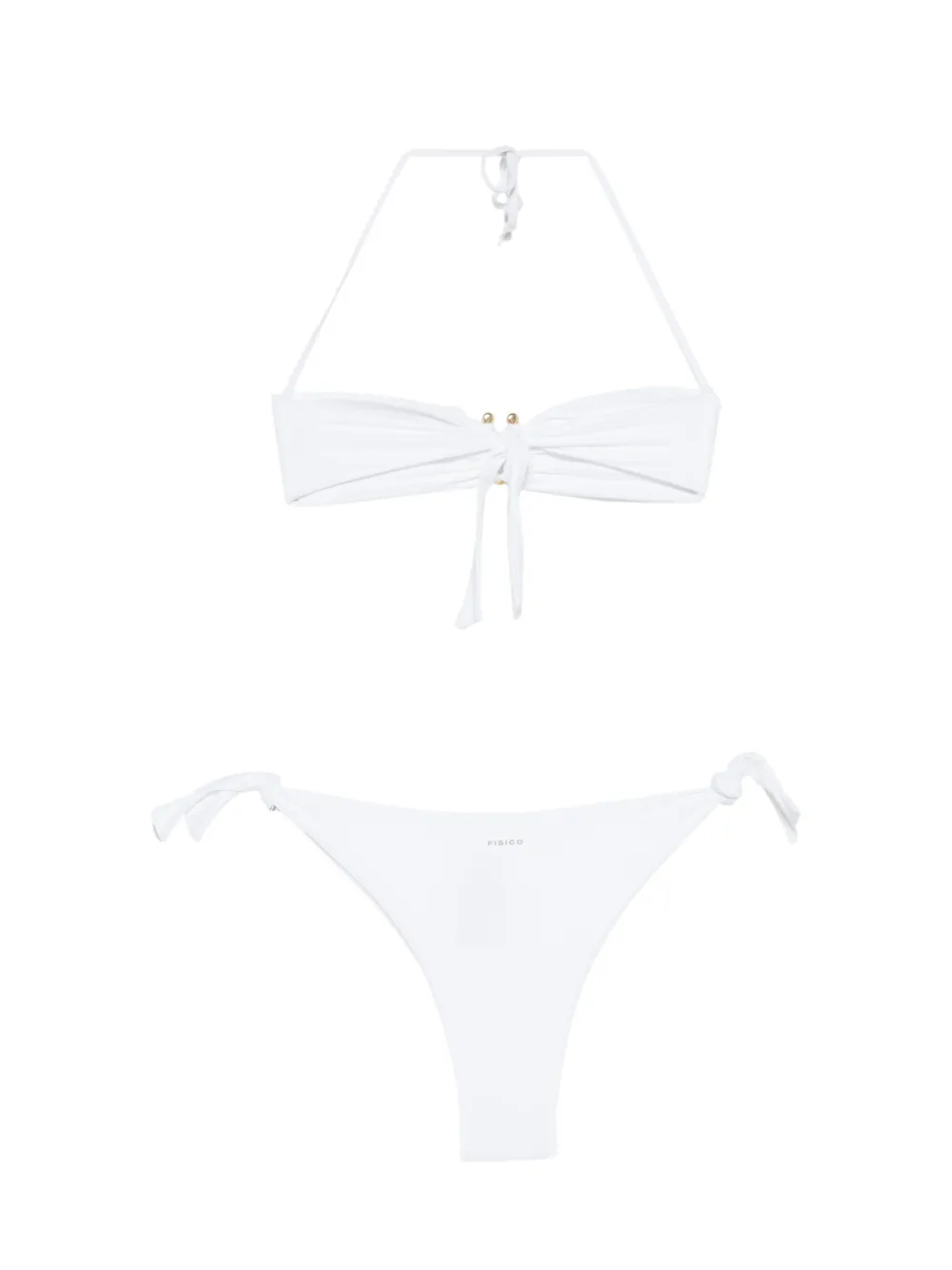  Fisico Ring Tie Swimsuit - White 