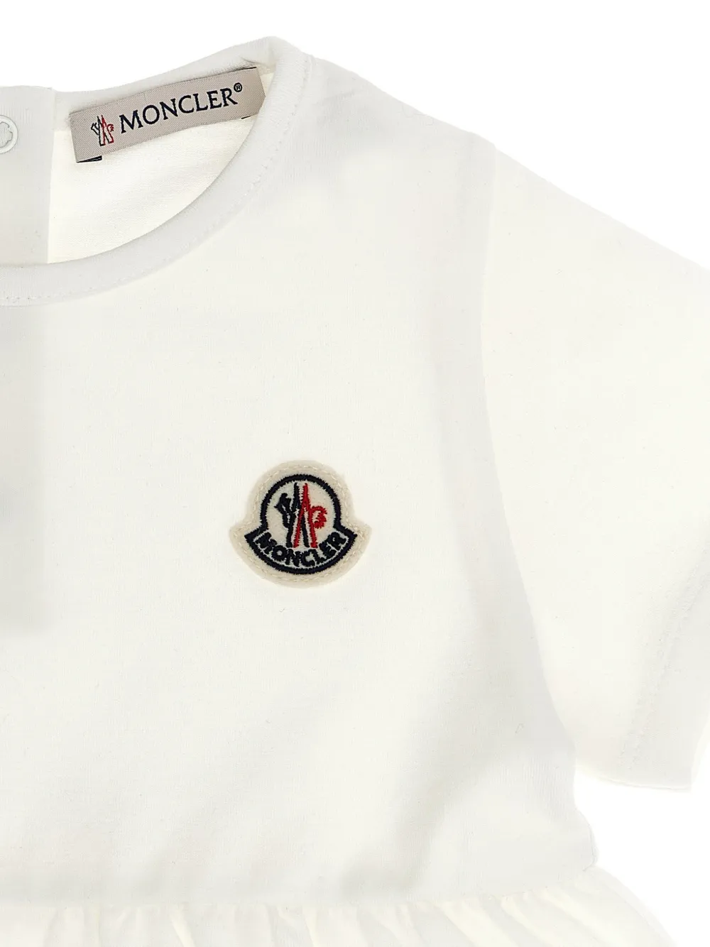Moncler Enfant Playsuit met dierenprint Wit