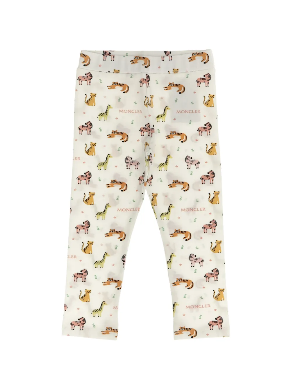 Moncler Enfant Playsuit met dierenprint Wit
