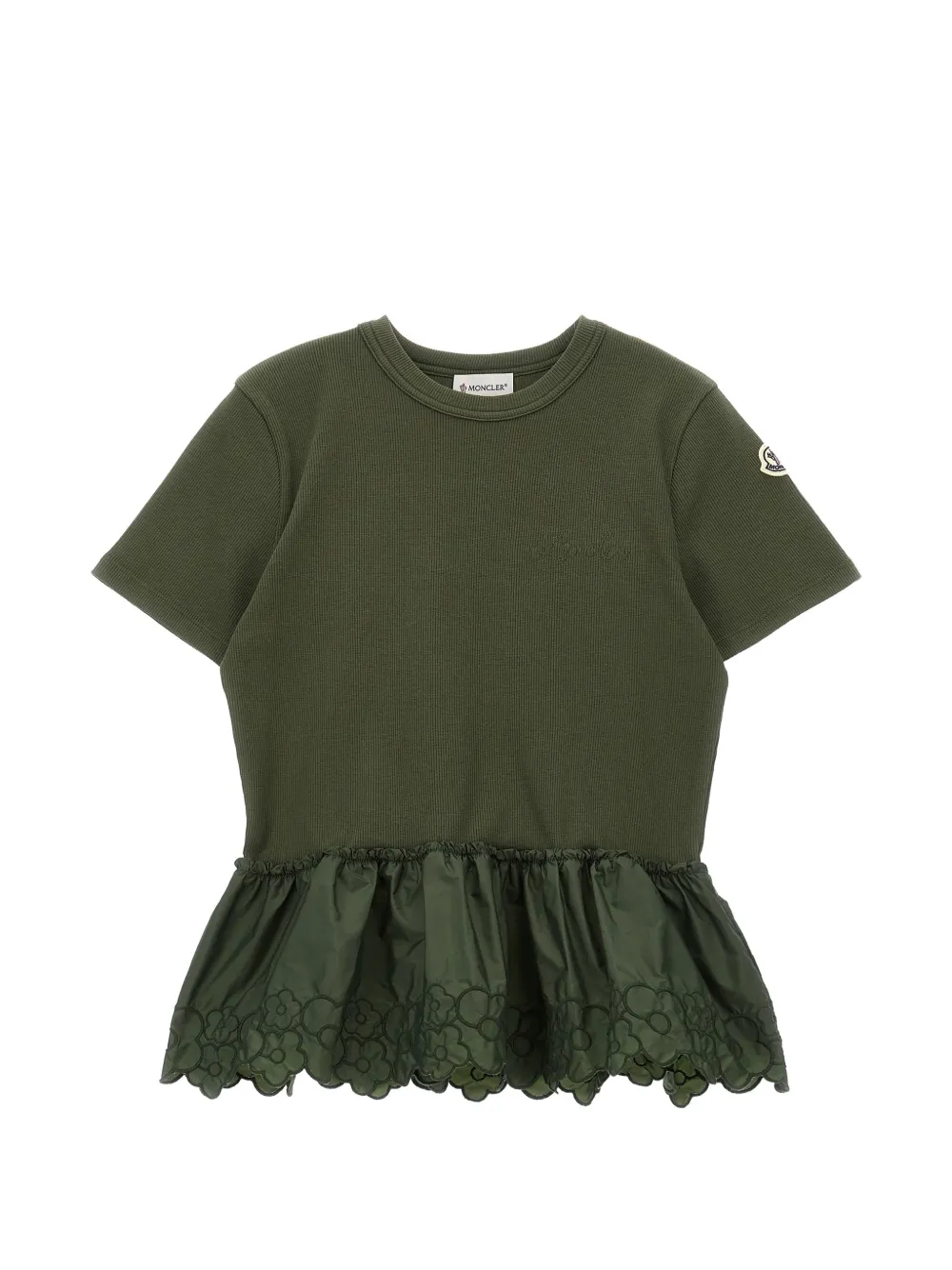 Moncler Enfant T-shirt met ruches Groen