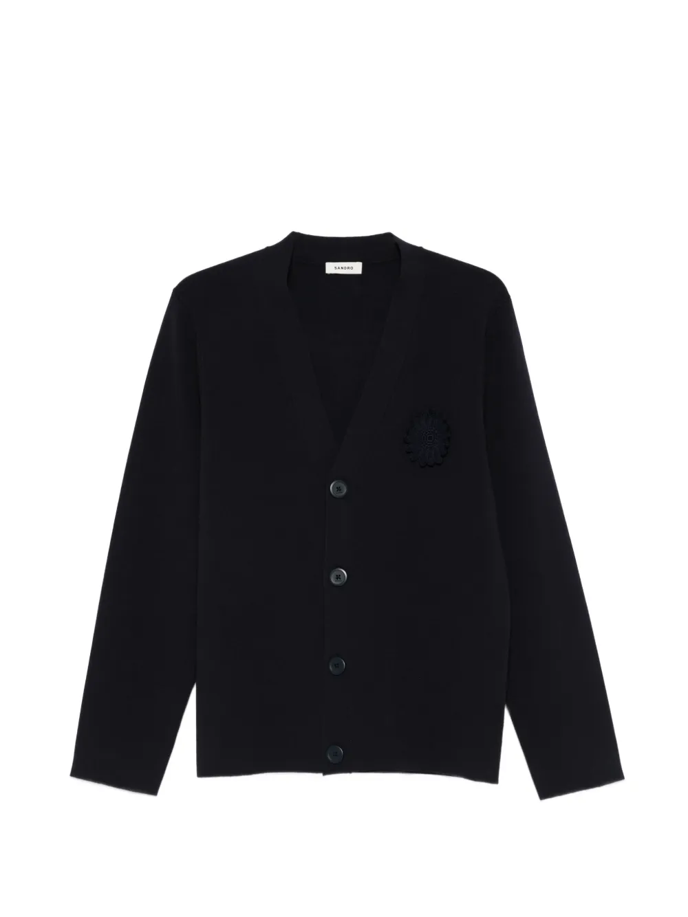 SANDRO flower crochet buttoned cardigan - Blu