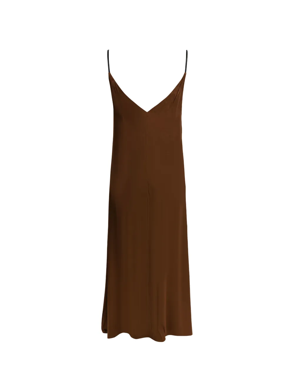 Prada V-neck Midi Dress - Brown 