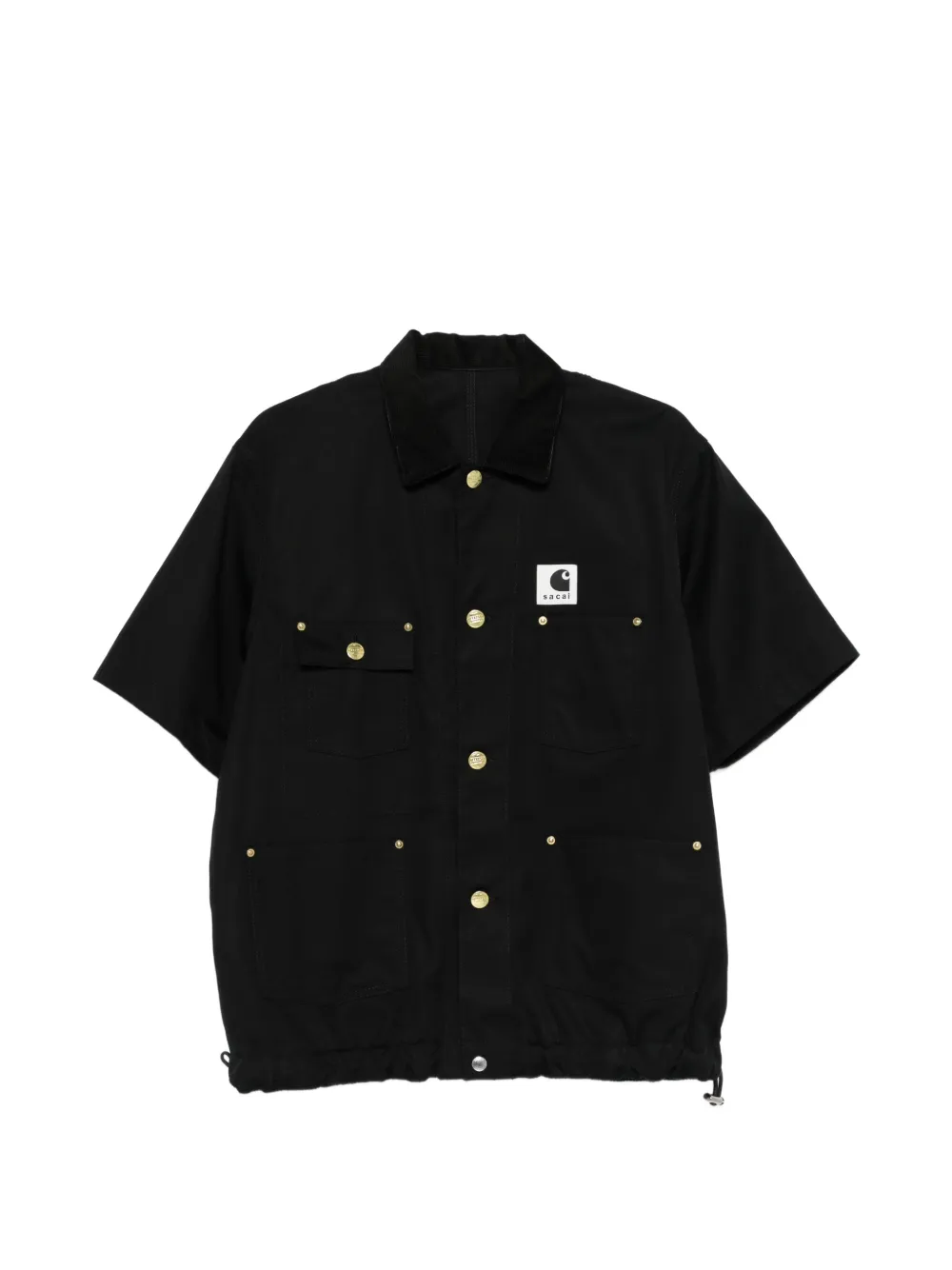 sacai x Carhartt corduroy-collar shirt - Nero