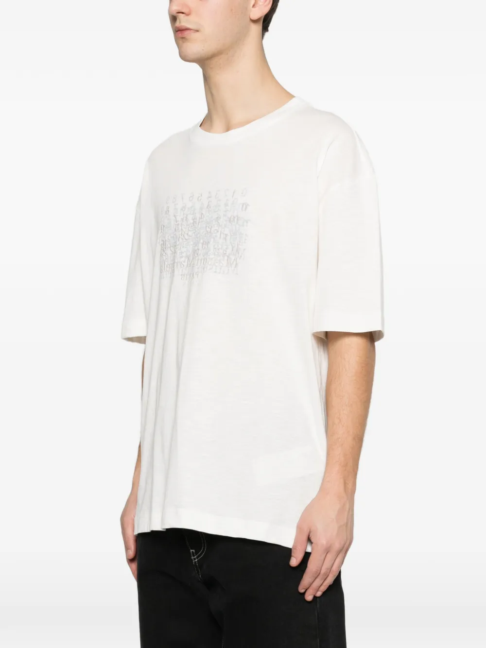 Maison Margiela T-shirt met grafische print Beige