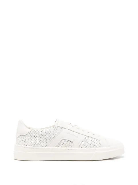 Santoni perforated lace-up sneakers