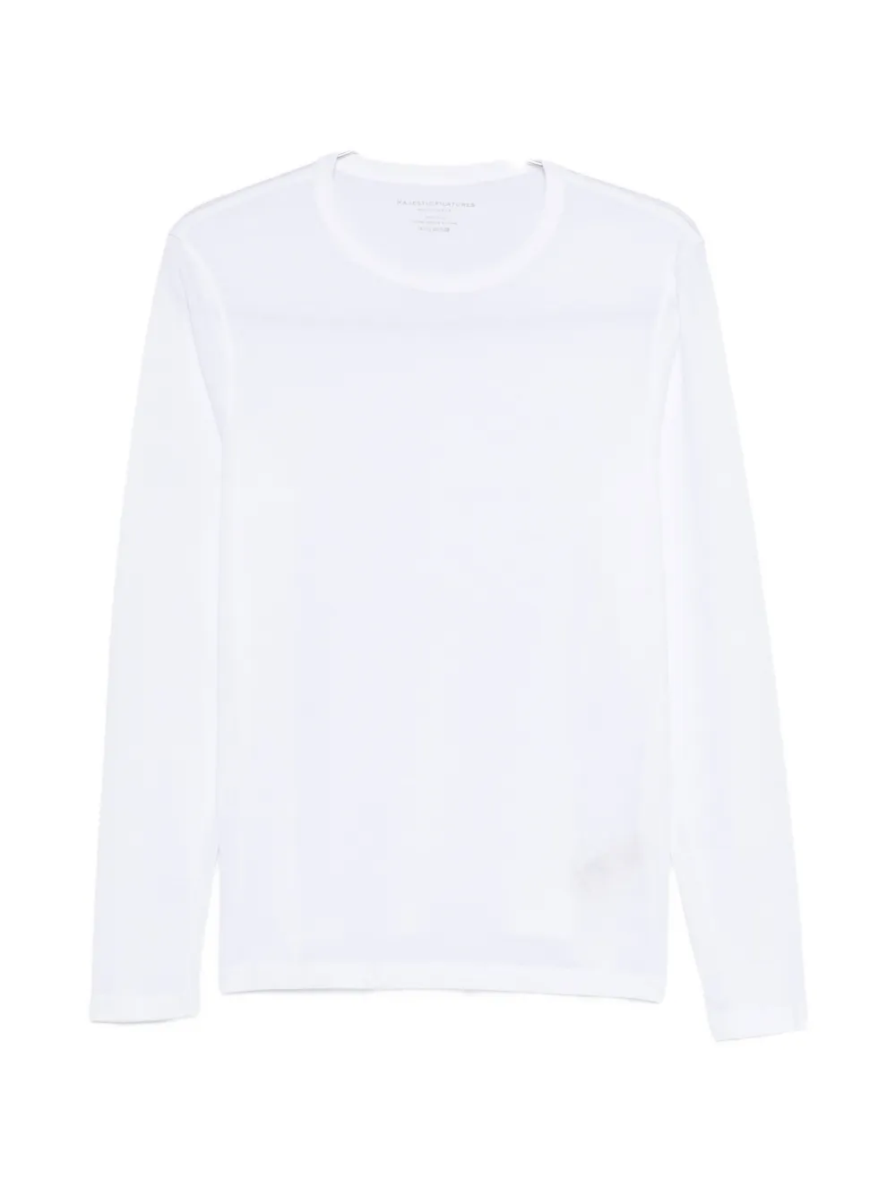Majestic Long-sleeve Crew-neck Sweater In White