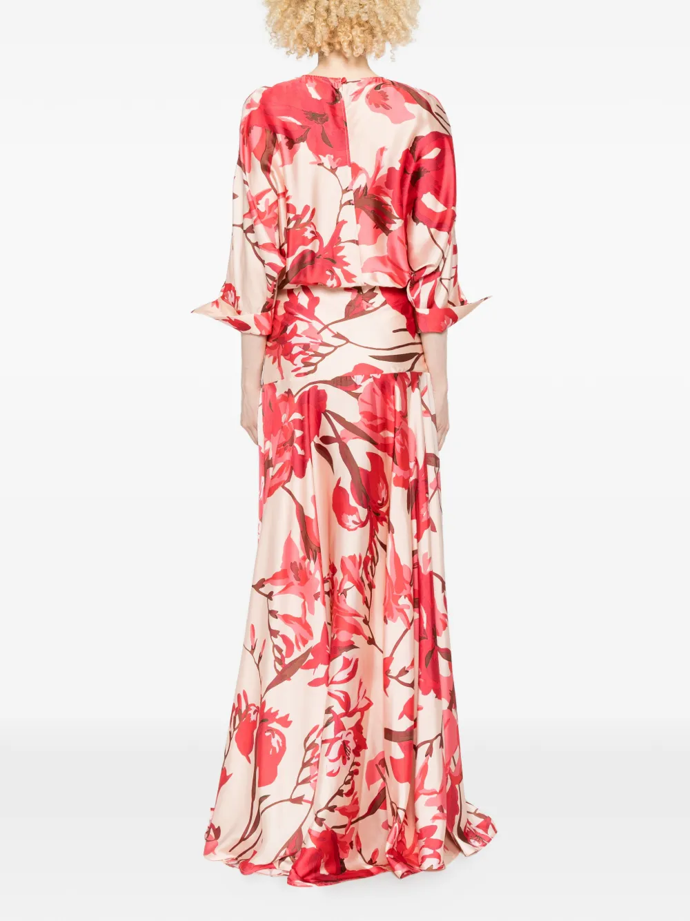 CHIARA BONI La Petite Robe Maxi-jurk met bloemenprint Beige