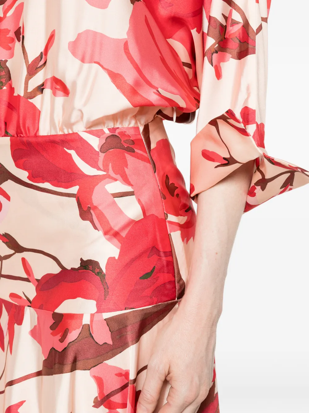 CHIARA BONI La Petite Robe Maxi-jurk met bloemenprint Beige