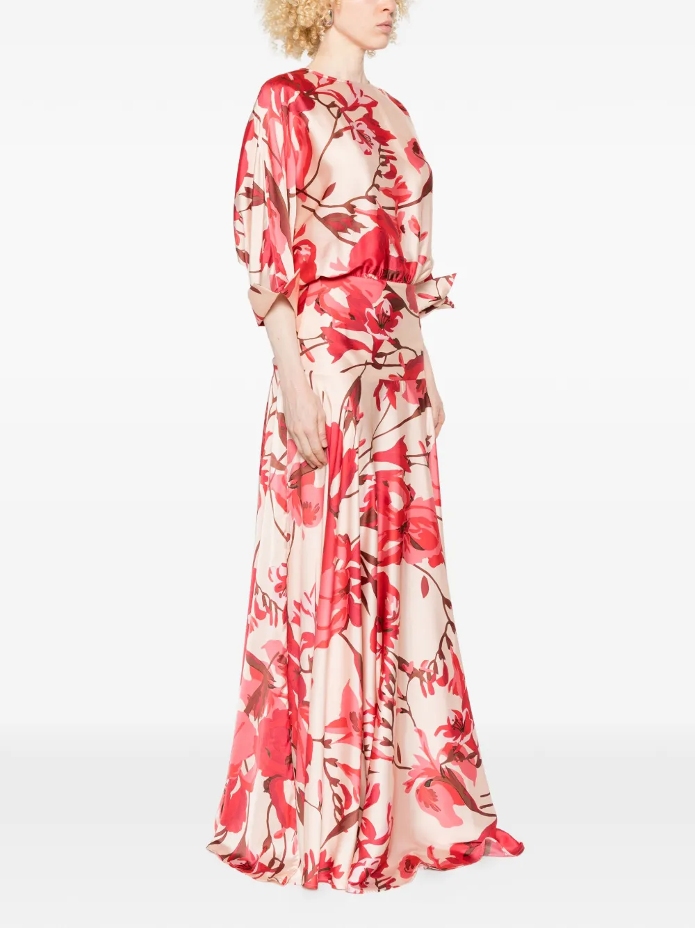 CHIARA BONI La Petite Robe Maxi-jurk met bloemenprint Beige