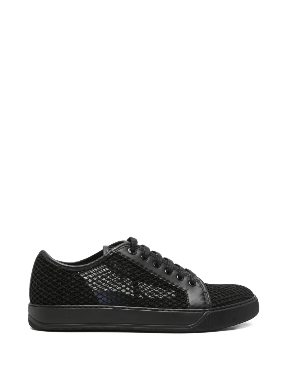 Lanvin leather-detail lace-up sneakers - Nero