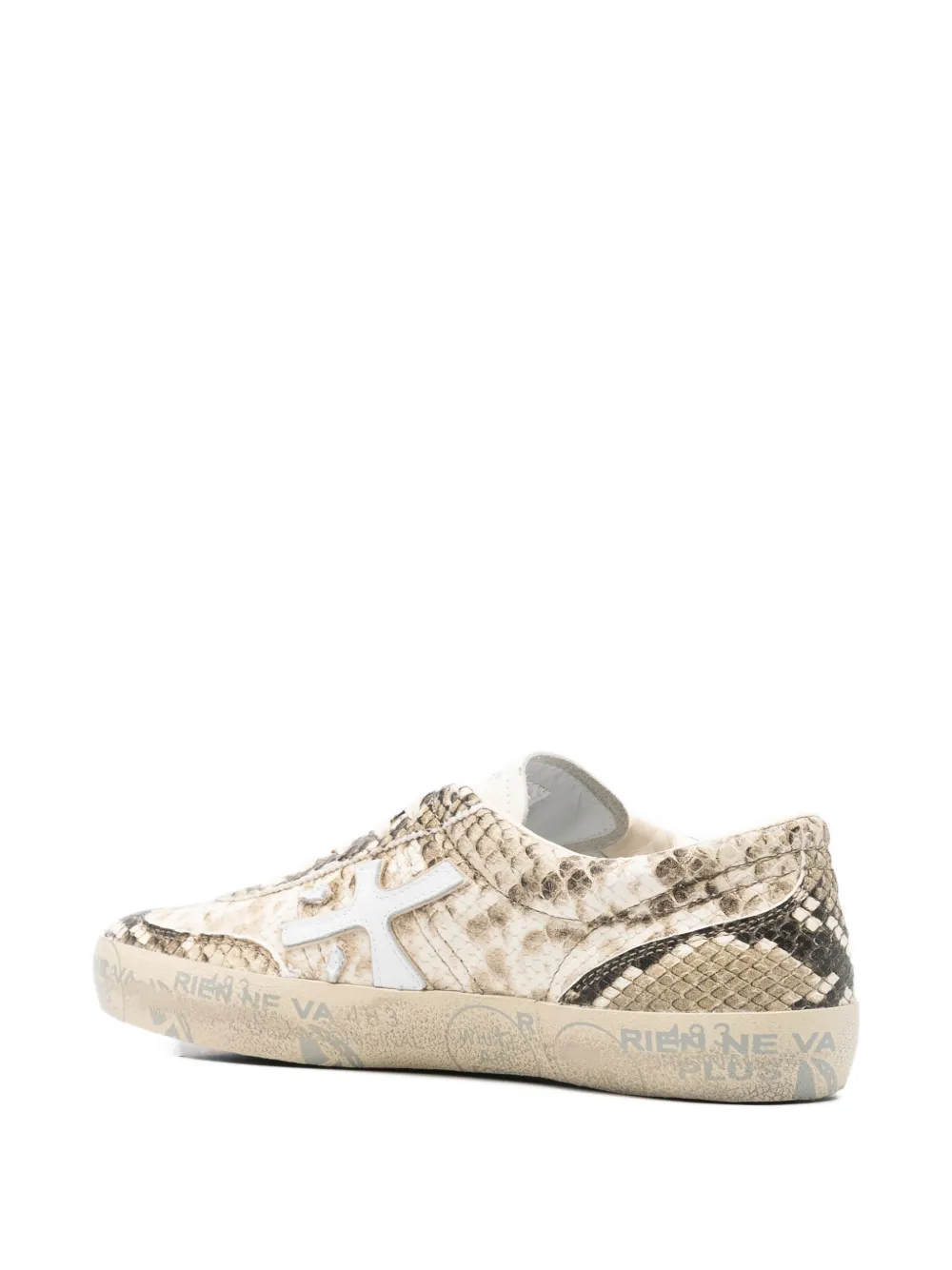 Premiata Davidd 8099 snake print star sneakers Beige
