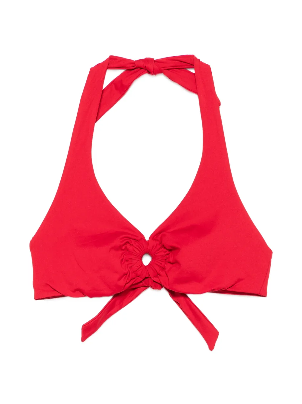 Fisico ring-detail bikini top - Rot