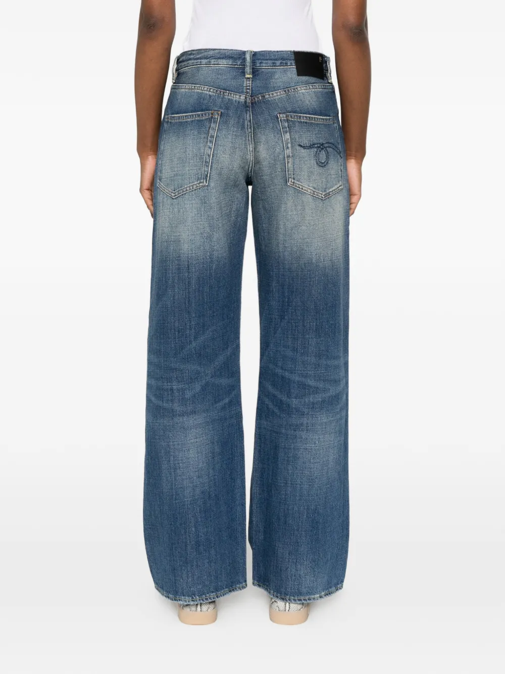 R13 D'arcy ruimvallende jeans Blauw