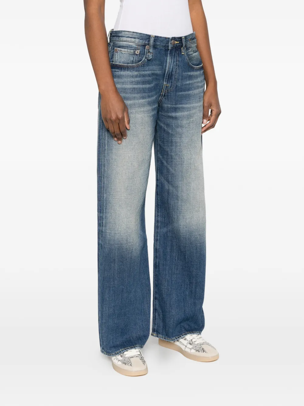 R13 D'arcy ruimvallende jeans Blauw