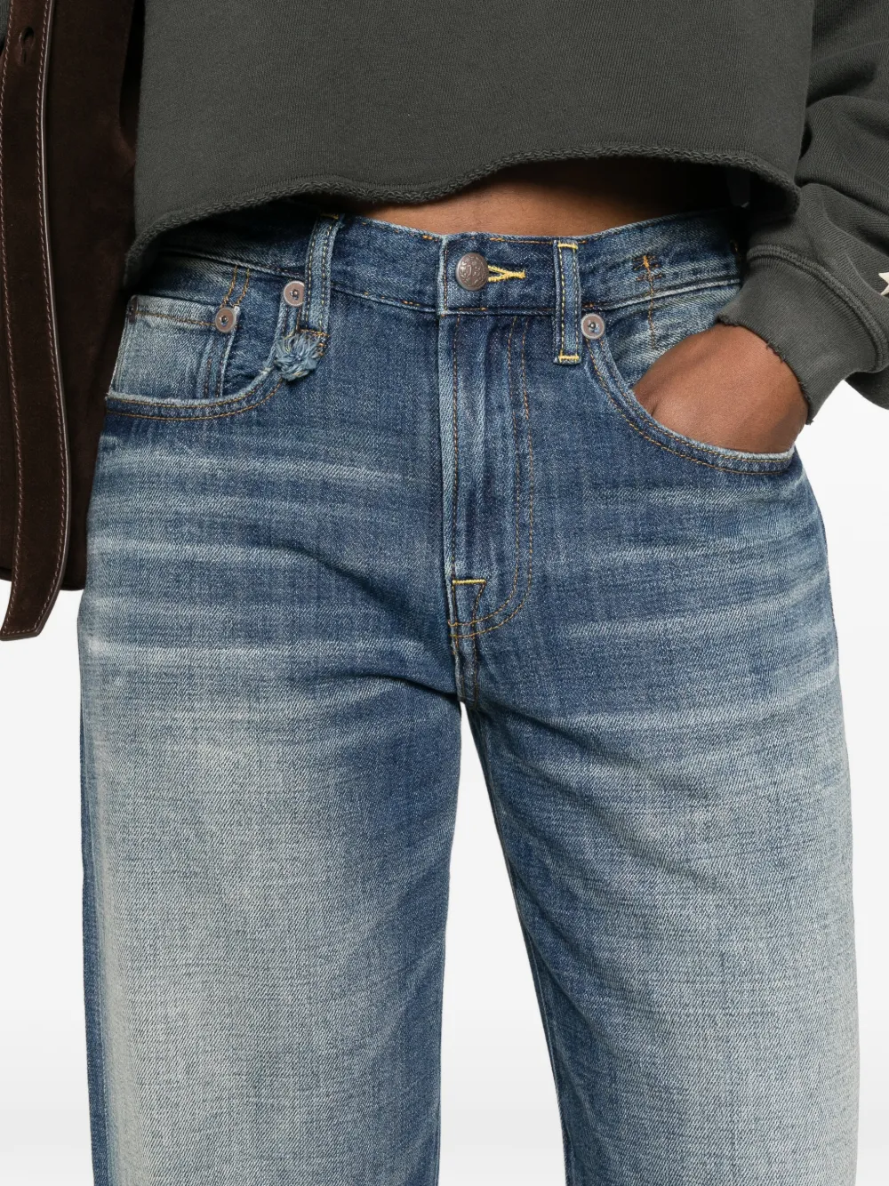 R13 D'arcy ruimvallende jeans Blauw
