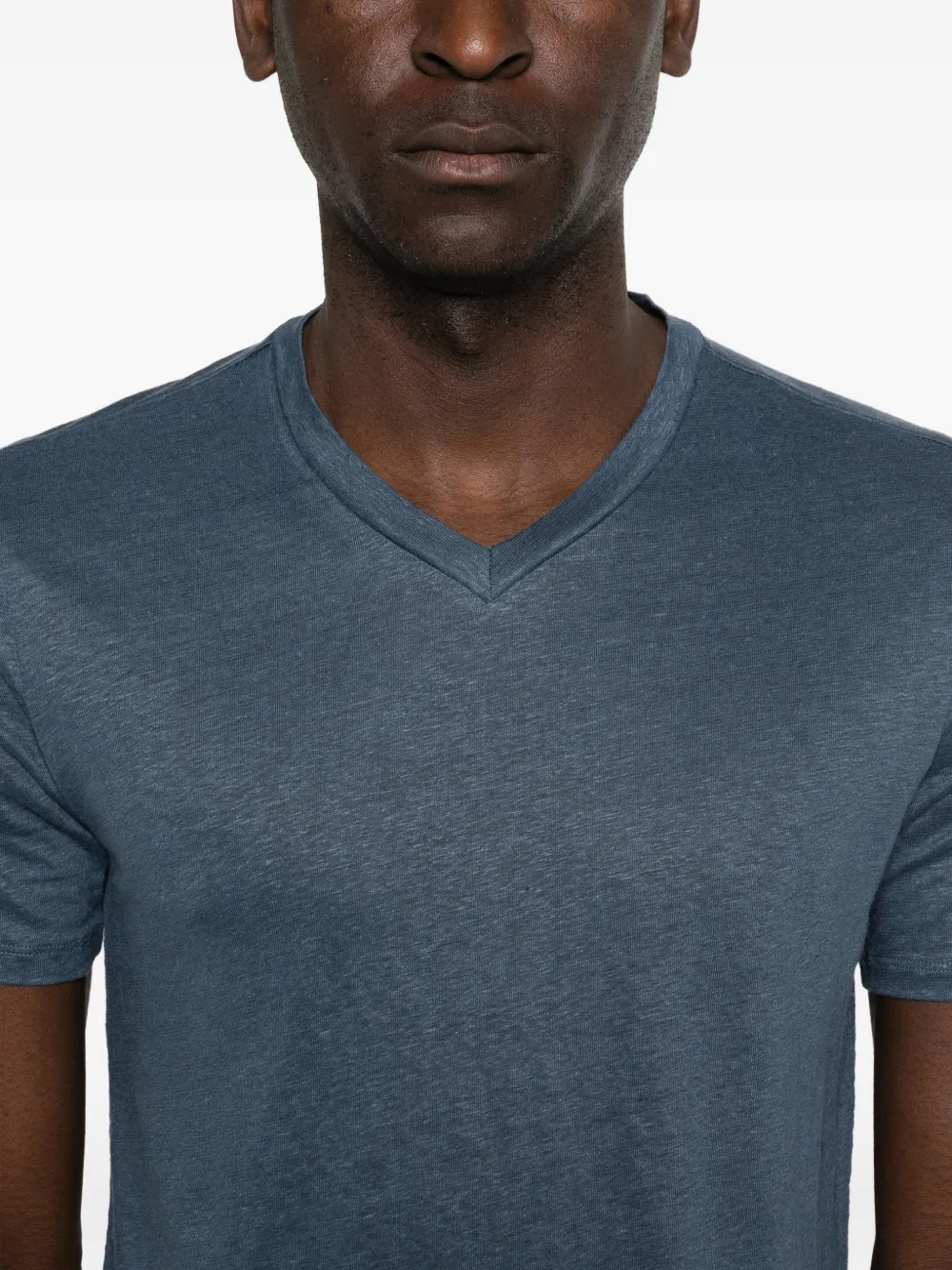 Majestic Filatures T-shirt met V-hals Blauw