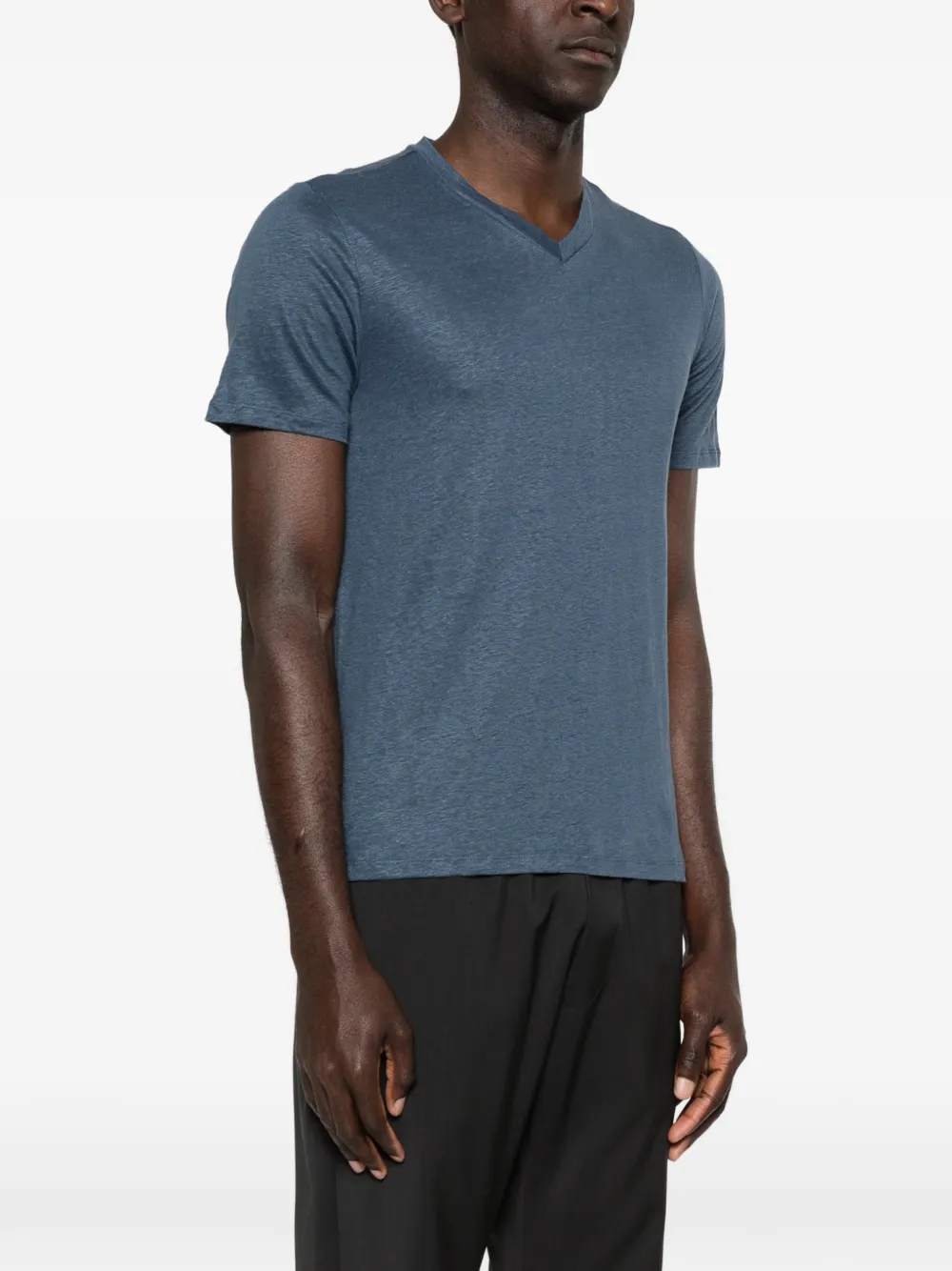 Majestic Filatures T-shirt met V-hals Blauw