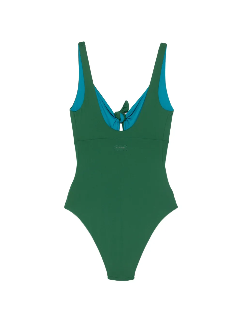  Fisico Knot-detail Swimsuit - Green 