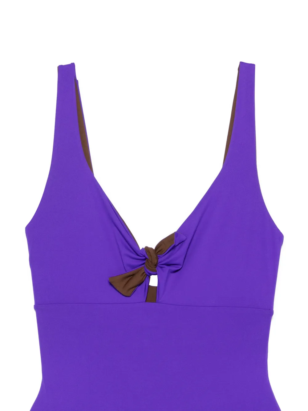  Fisico Bow Two-tone Beachwear - Purple 