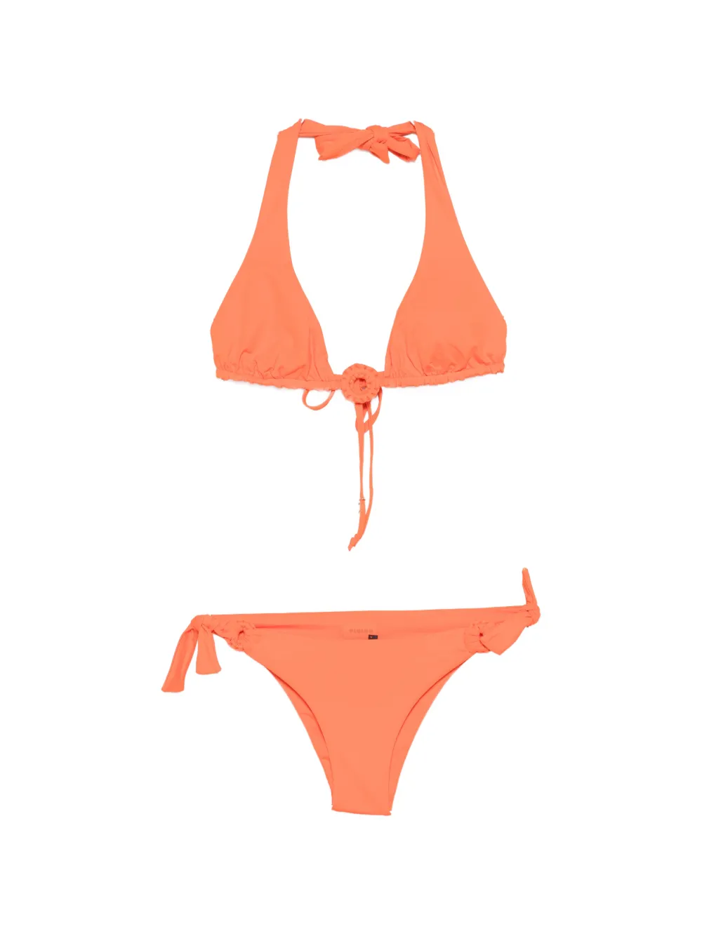 Fisico crochet bow beachwear - Arancione
