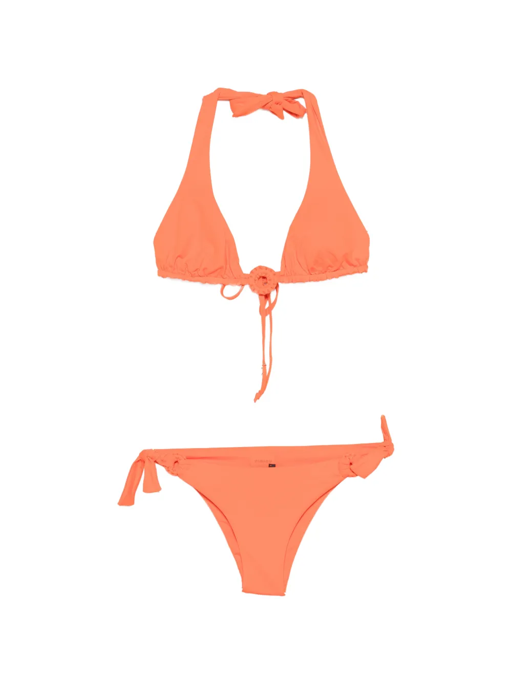 Fisico crochet bow beachwear - Arancione