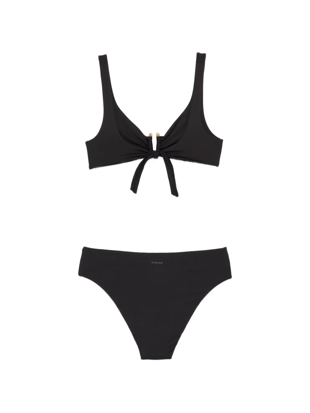  Fisico Ring Tie Swimsuit - Black 