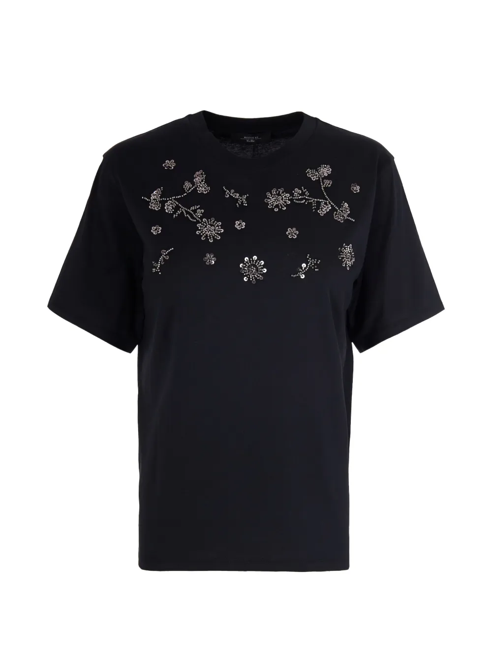 Weekend Max Mara T-shirt con paillettes - Nero