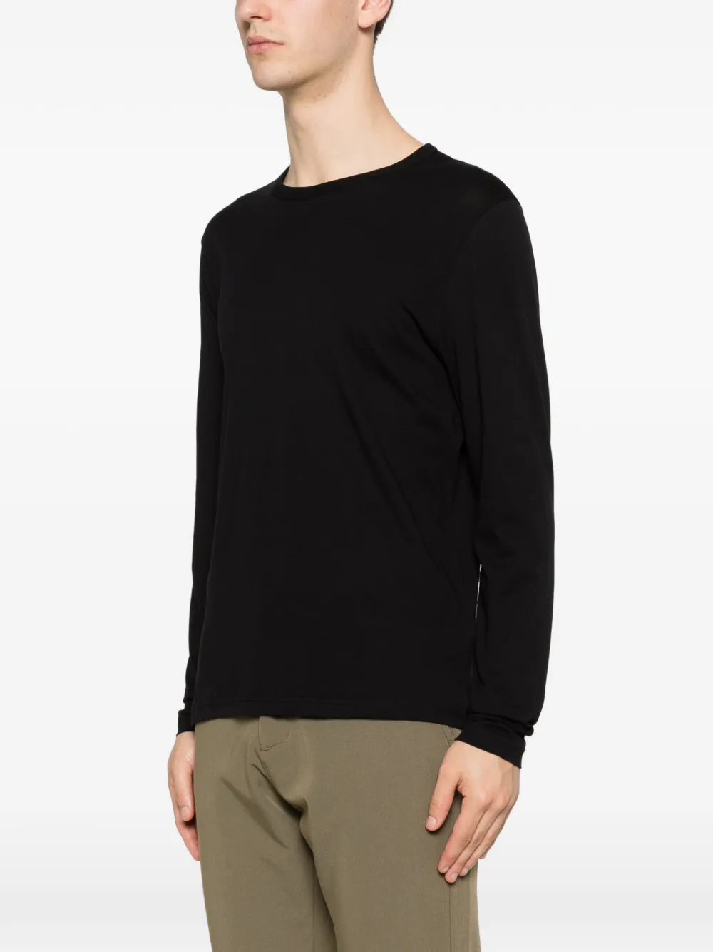 Majestic Filatures T-shirt met lange mouwen Zwart