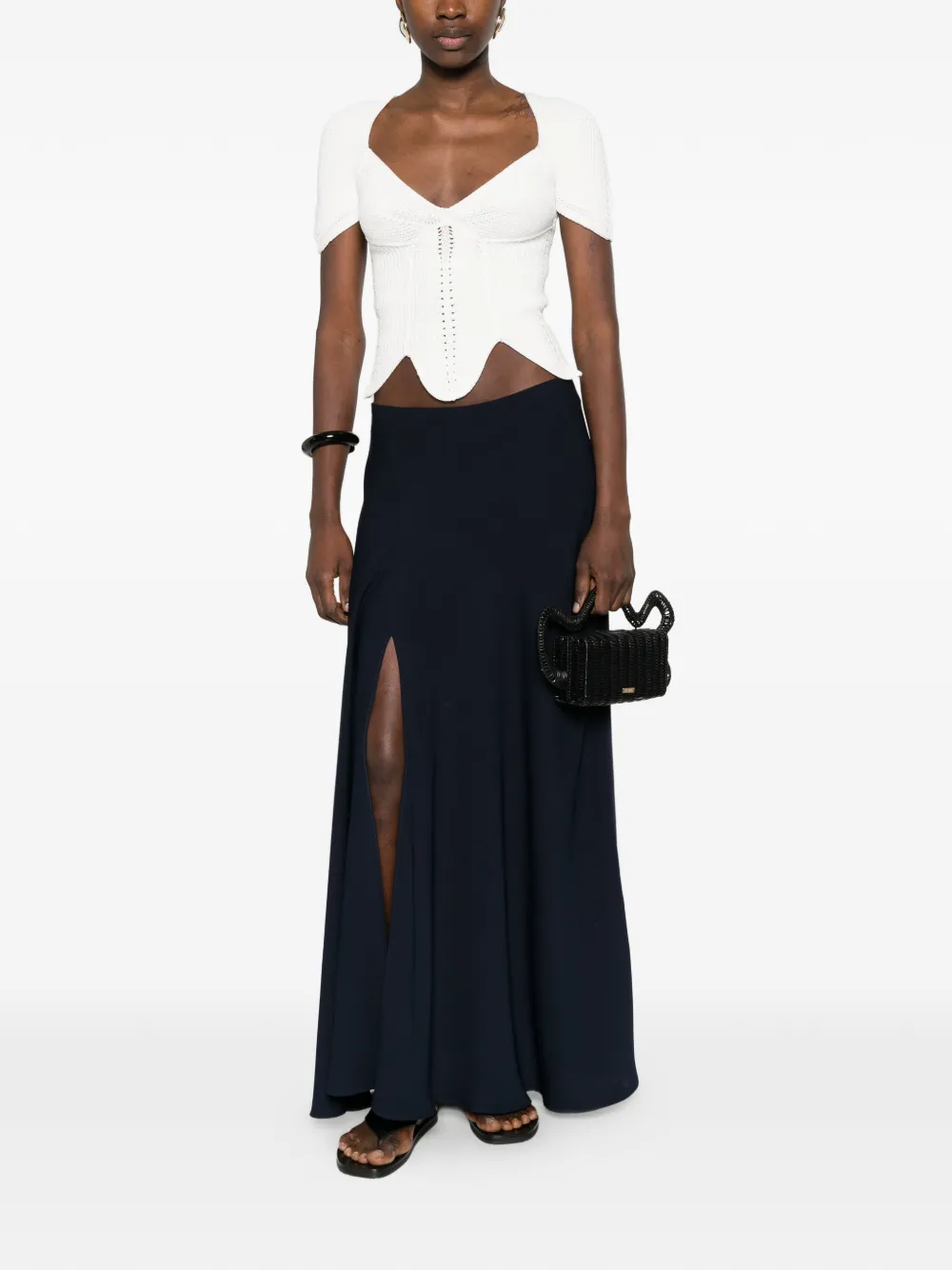 Front-Slit Maxi Skirt