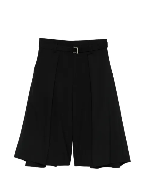sacai belted tailored shorts