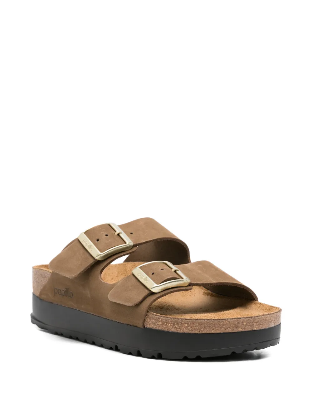 Birkenstock Arizona sandalen met gespbandje Bruin
