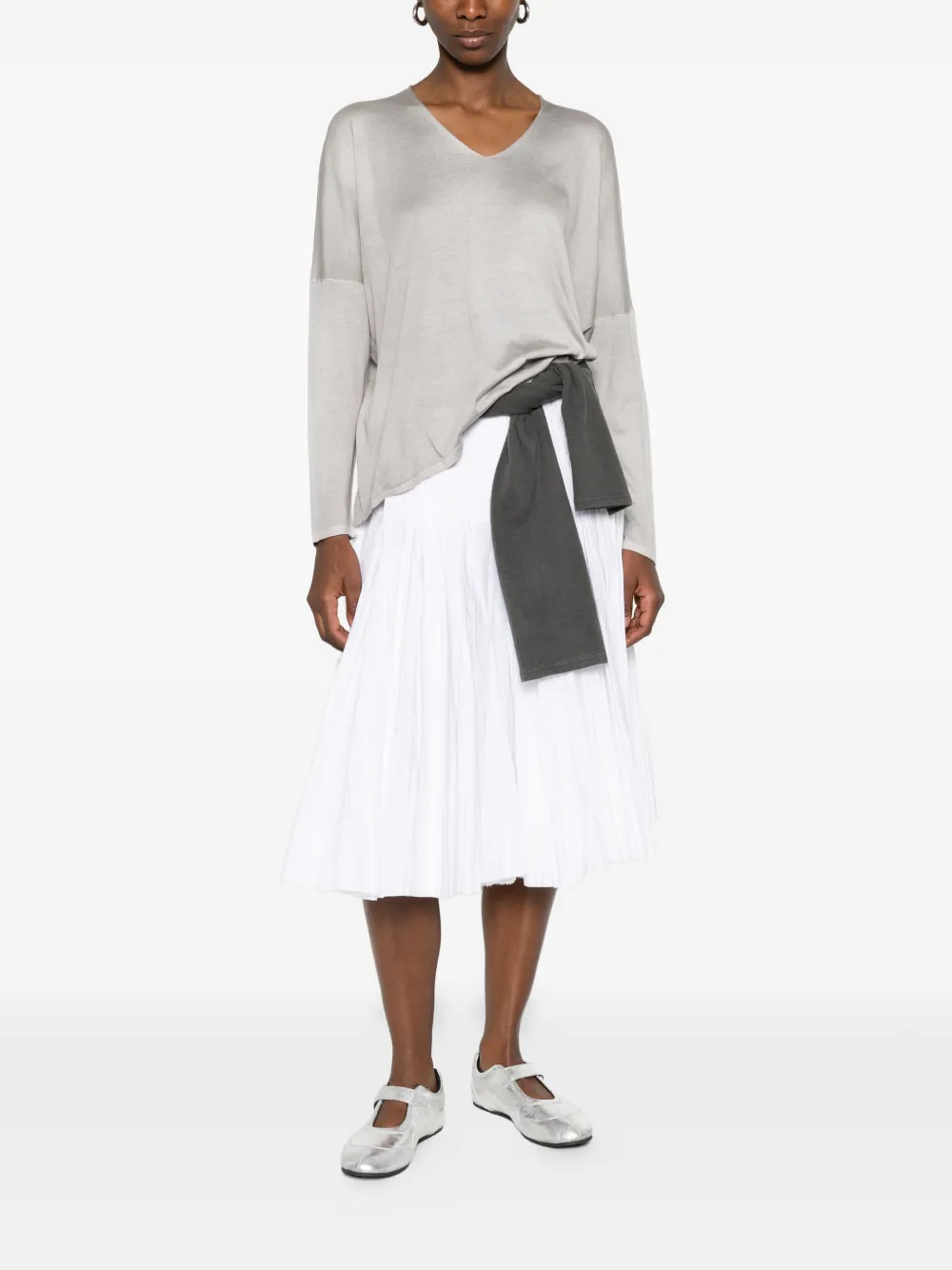  Avant Toi V-neck Sweater - Grey 