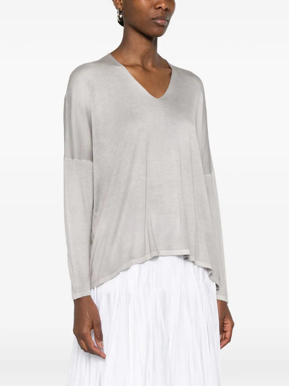  Avant Toi V-neck Sweater - Grey 