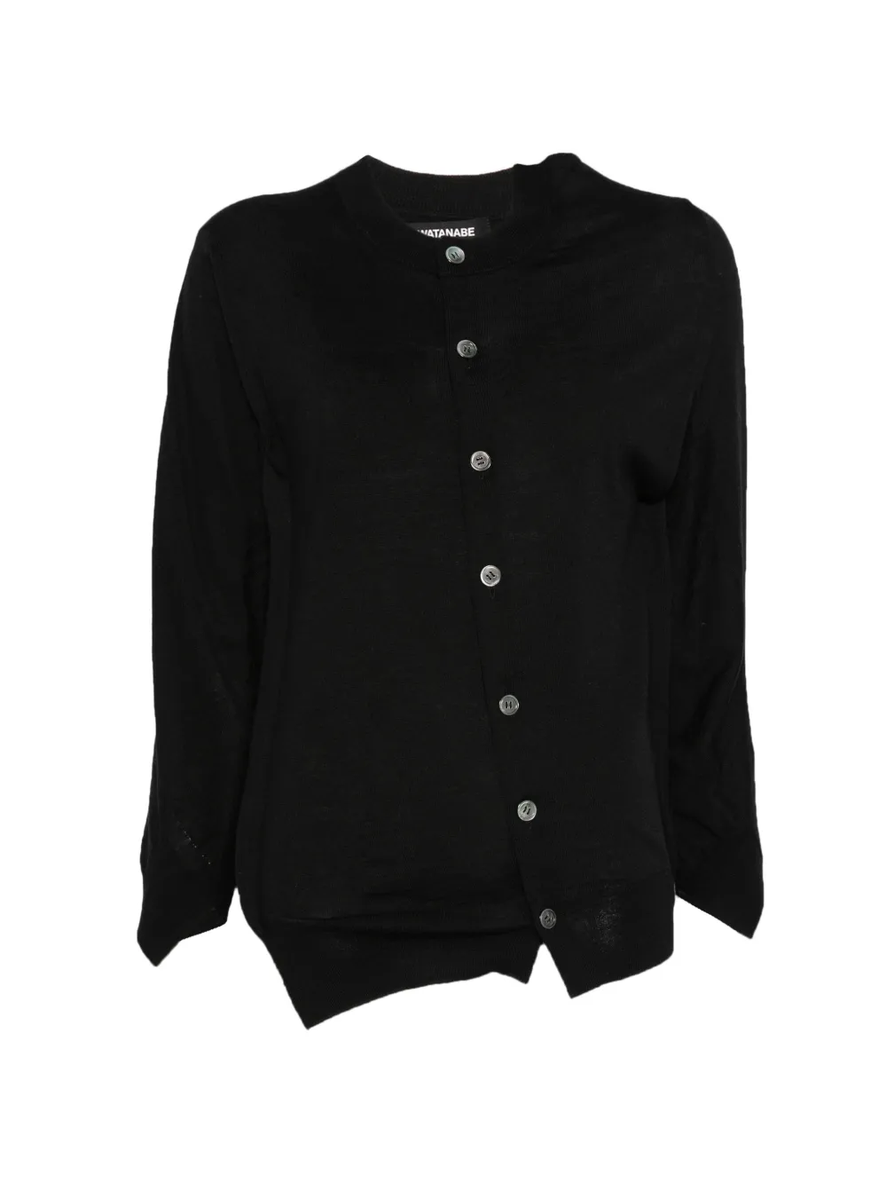 Junya Watanabe button asymmetric cardigan - Nero
