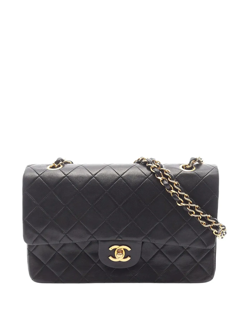 CHANEL Pre-Owned 1986-1988 Medium Classic Lambskin Double Flap shoulder bag - Nero