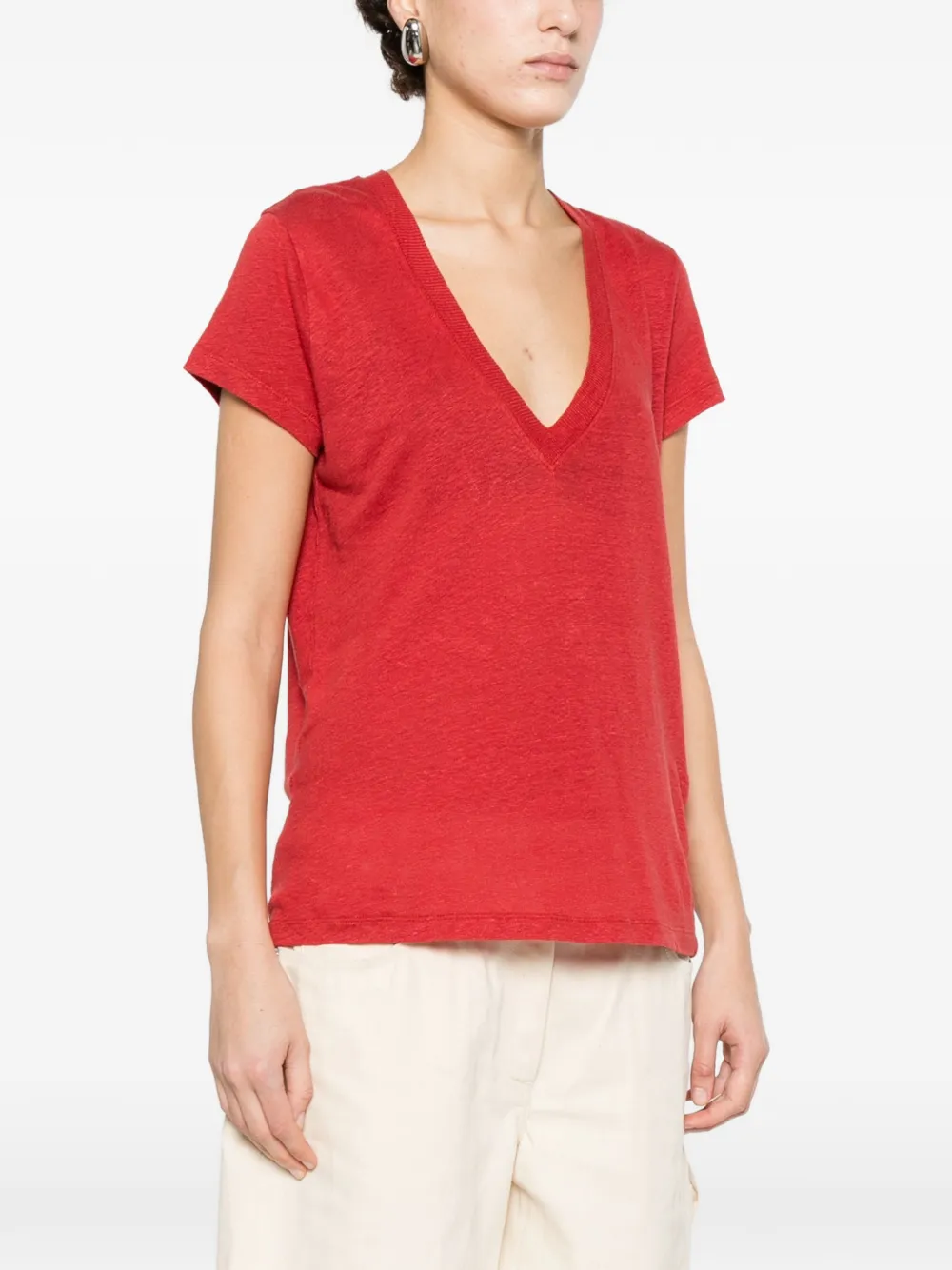 Iro V-neck T-shirt - Red 